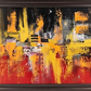 Vibrant Abstract Geometric Canvas, framed