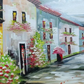 Village Street Painting, brushwork detail